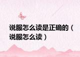 说服怎么读是正确的（说服怎么读）