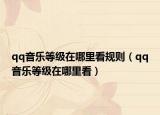 qq音乐等级在哪里看规则（qq音乐等级在哪里看）