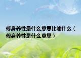 修身养性是什么意思比喻什么（修身养性是什么意思）