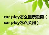 car play怎么显示歌词（car play怎么关闭）