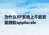 为什么XP系统上不能安装微软applocale
