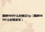 麒麟980什么时候出5g（麒麟980什么时候发布）