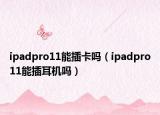 ipadpro11能插卡吗（ipadpro11能插耳机吗）