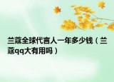 兰蔻全球代言人一年多少钱（兰蔻qq大有用吗）