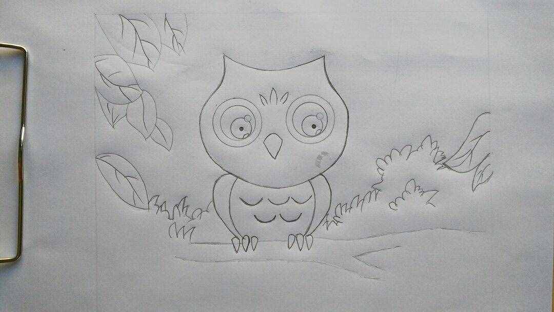 儿童素描简笔画教程 这只猫头鹰萌你一脸，从此爱上素描