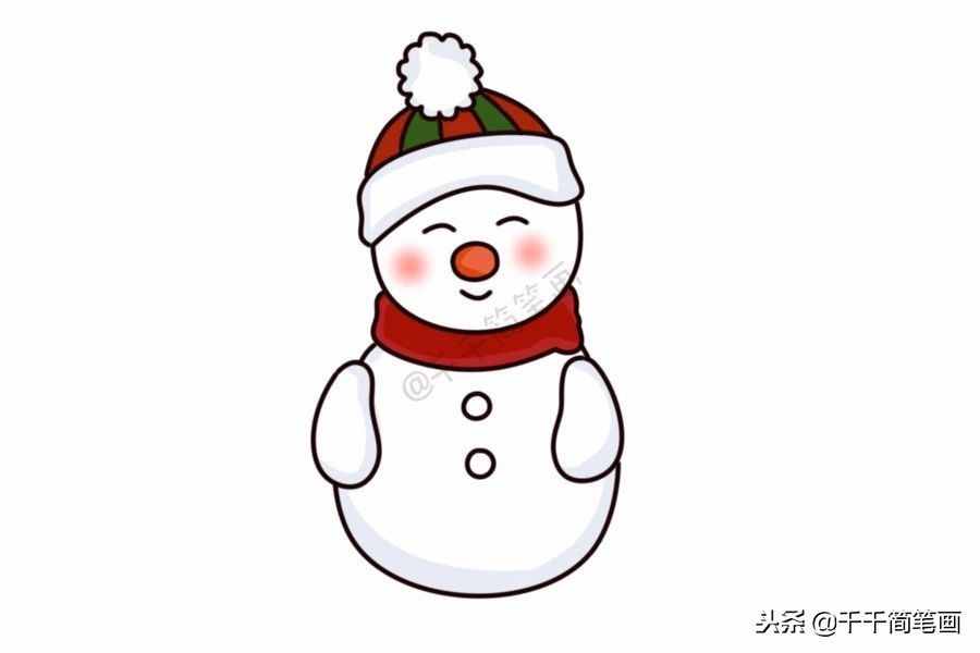 雪人总动员，超萌的20种圣诞雪人简笔画！