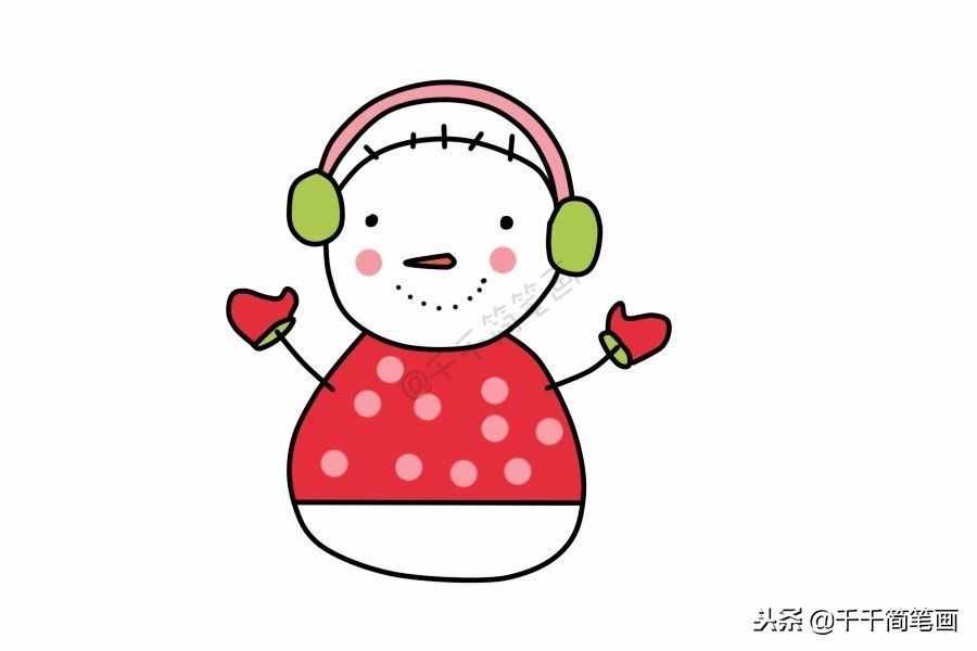 雪人总动员，超萌的20种圣诞雪人简笔画！