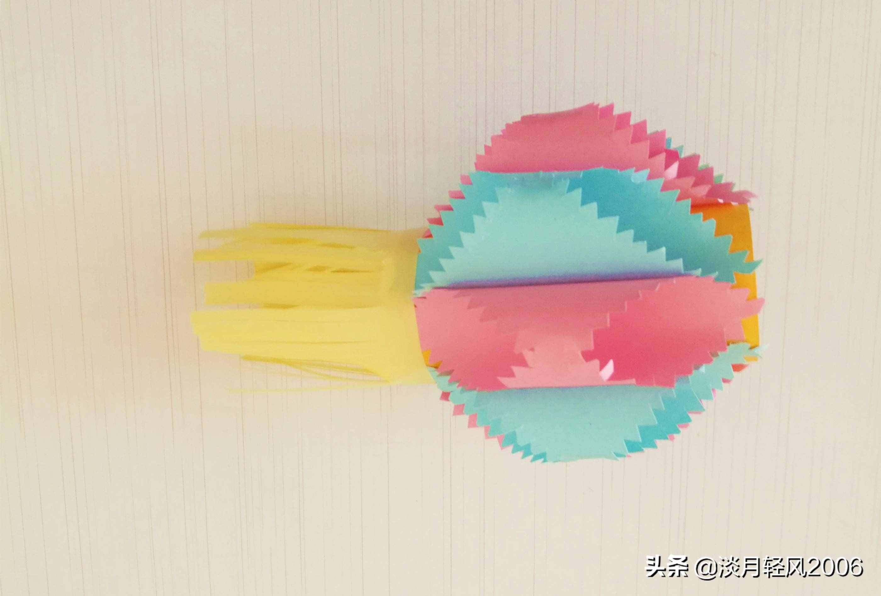 元宵节手工，彩色卡纸制作花灯教程，简单好看，可以当手工作业