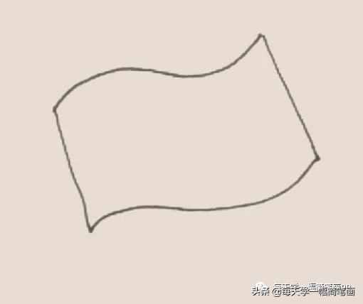 每天学一幅简笔画--中华人民共和国国旗简笔画步骤画法教程