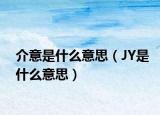 介意是什么意思（JY是什么意思）