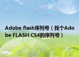 Adobe flash序列号（找个Adobe FLASH CS4的序列号）