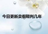 今日更新卖假鞋判几年