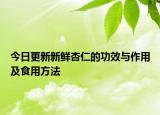 今日更新新鲜杏仁的功效与作用及食用方法