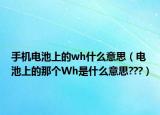 手机电池上的wh什么意思（电池上的那个Wh是什么意思???）