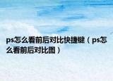 ps怎么看前后对比快捷键（ps怎么看前后对比图）