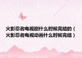 火影忍者电视剧什么时候完结的（火影忍者电视动画什么时候完结）