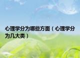 心理学分为哪些方面（心理学分为几大类）