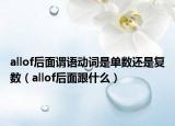 allof后面谓语动词是单数还是复数（allof后面跟什么）