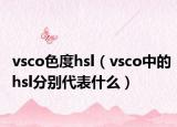 vsco色度hsl（vsco中的hsl分别代表什么）