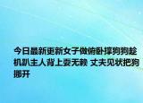 今日最新更新女子做俯卧撑狗狗趁机趴主人背上耍无赖 丈夫见状把狗挪开