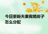 今日更新夫妻离婚房子怎么分配