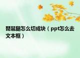 琵琶腿怎么切成块（ppt怎么去文本框）