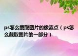 ps怎么截取图片的像素点（ps怎么截取图片的一部分）