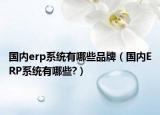 国内erp系统有哪些品牌（国内ERP系统有哪些?）