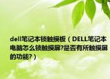 dell笔记本锁触摸板（DELL笔记本电脑怎么锁触摸屏?是否有所触摸屏的功能?）