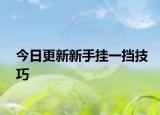 今日更新新手挂一挡技巧