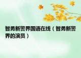 智勇新警界国语在线（智勇新警界的演员）