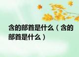 含的部首是什么（含的部首是什么）