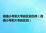 微信小号和大号的区别怎样（微信小号和大号的区别）