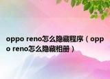 oppo reno怎么隐藏程序（oppo reno怎么隐藏相册）