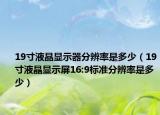 19寸液晶显示器分辨率是多少（19寸液晶显示屏16:9标准分辨率是多少）