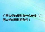 广西大学的预科有什么专业（广西大学的预科班条件）