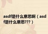 asdf是什么意思啊（asdf是什么意思???）
