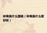 林宥嘉什么国籍（林宥嘉什么歌好听）