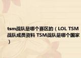 tsm战队是哪个赛区的（LOL TSM战队成员资料 TSM战队是哪个国家）