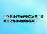 生化危机6完美存档怎么用（请教生化危机6如何存档啊）