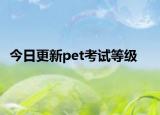 今日更新pet考试等级