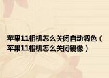 苹果11相机怎么关闭自动调色（苹果11相机怎么关闭镜像）