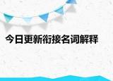 今日更新衔接名词解释