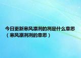今日更新寒风凛冽的冽是什么意思（寒风凛冽冽的意思）