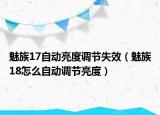 魅族17自动亮度调节失效（魅族18怎么自动调节亮度）