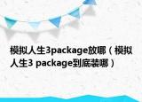 模拟人生3package放哪（模拟人生3 package到底装哪）