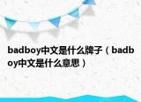 badboy中文是什么牌子（badboy中文是什么意思）