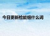今日更新检能组什么词