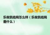 乐俊凯结局怎么样（乐俊凯结局是什么）