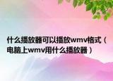什么播放器可以播放wmv格式（电脑上wmv用什么播放器）